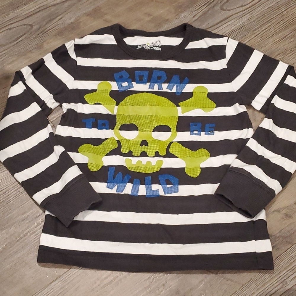 Jumping Bean Skeleton Born Wild T-Shirt Size XL 7X
